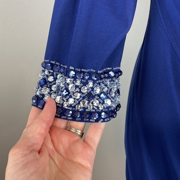 ALEX Evenings Jeweled Cuff Column Formal Gown - Picture 8 of 15